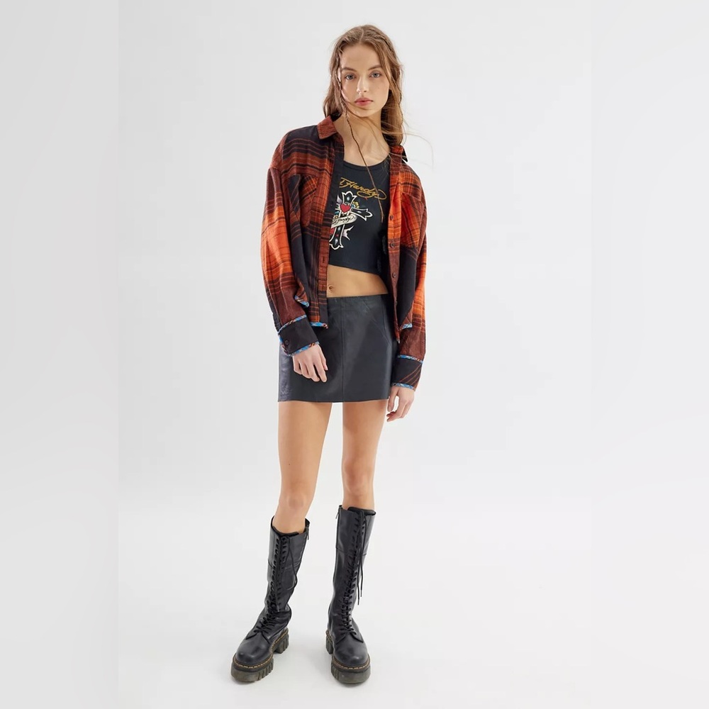 BDG Slouchy Flannel Button-Down Shirt